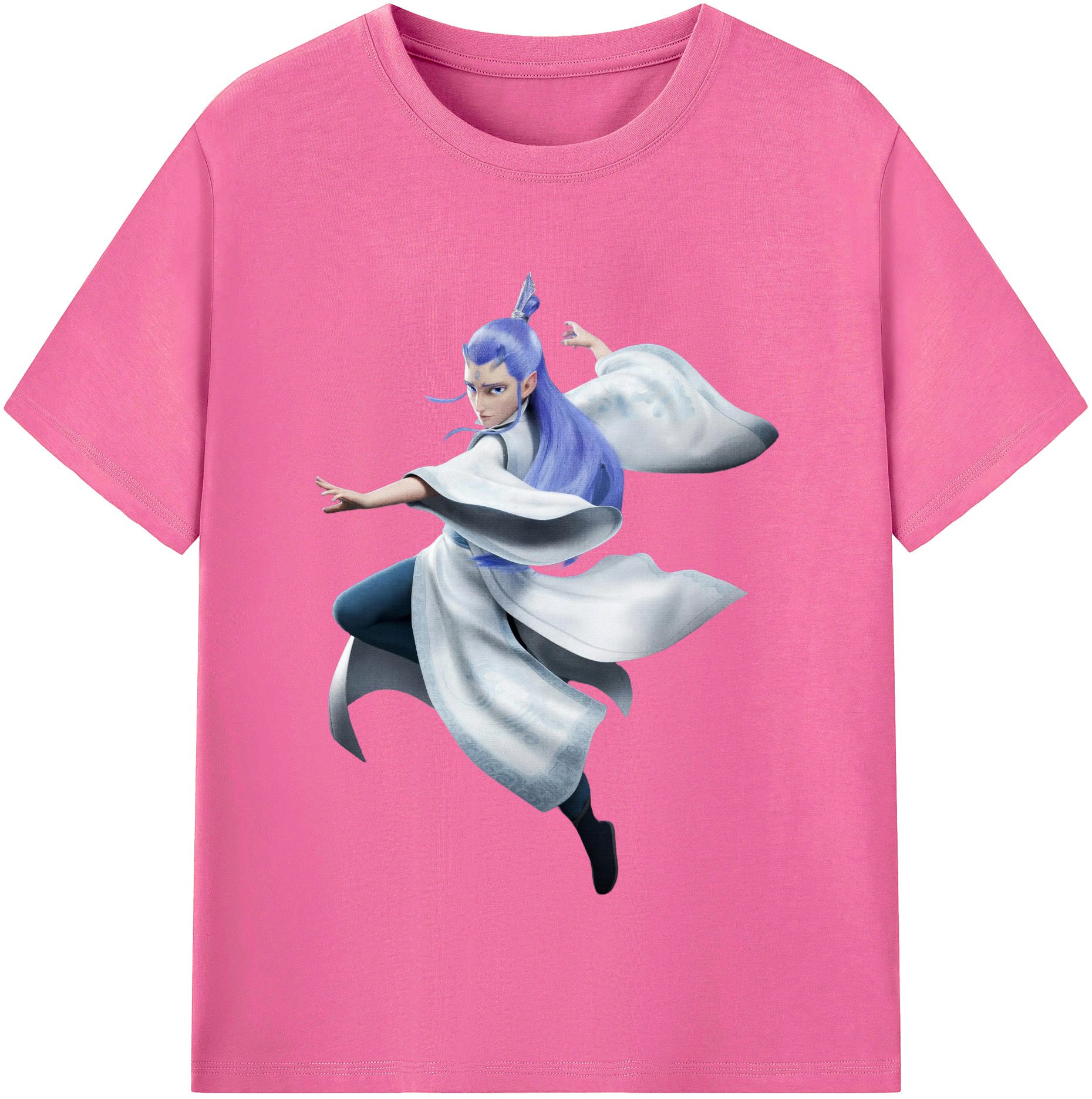 （画像用） Ne Zha 2 ナタ 魔童の大暴れ レディースカジュアルプリントTシャツ（綿100％）